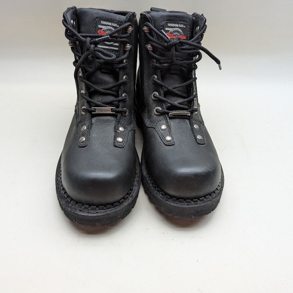 Milwaukee MB445 Outlaw Men's  Leather Motorcycle Biker Boots Size 9 D